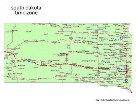 Time Zones South Dakota Map